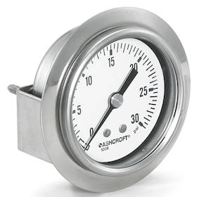 1008S/SL 63/100 mm Pressure Gauge Center Back Connection Only - industrial gauge