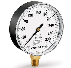 1005P XUL Fire Protection Sprinkler Service Gauge - commercial gauges